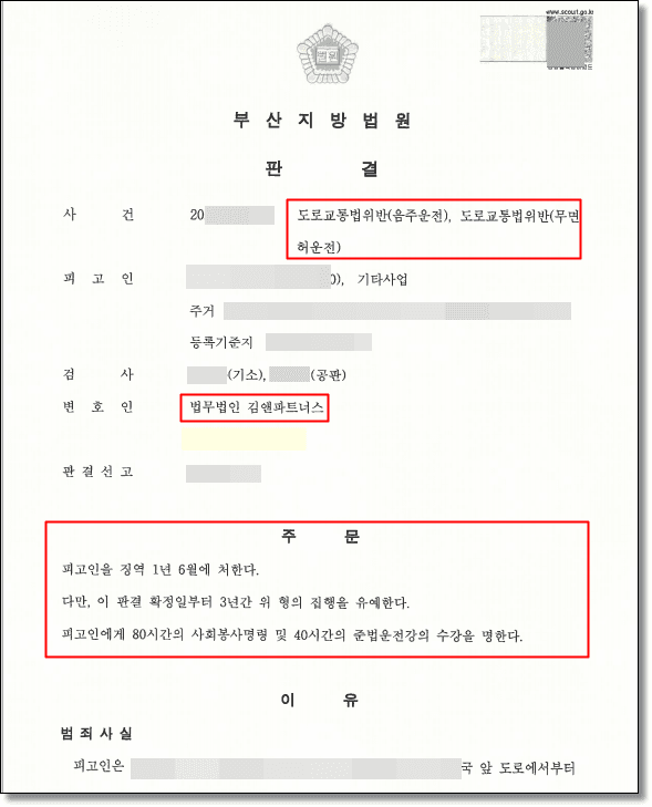 음주운전 3회·무면허 재범(0.137%), 실형 확실시에서 집행유예